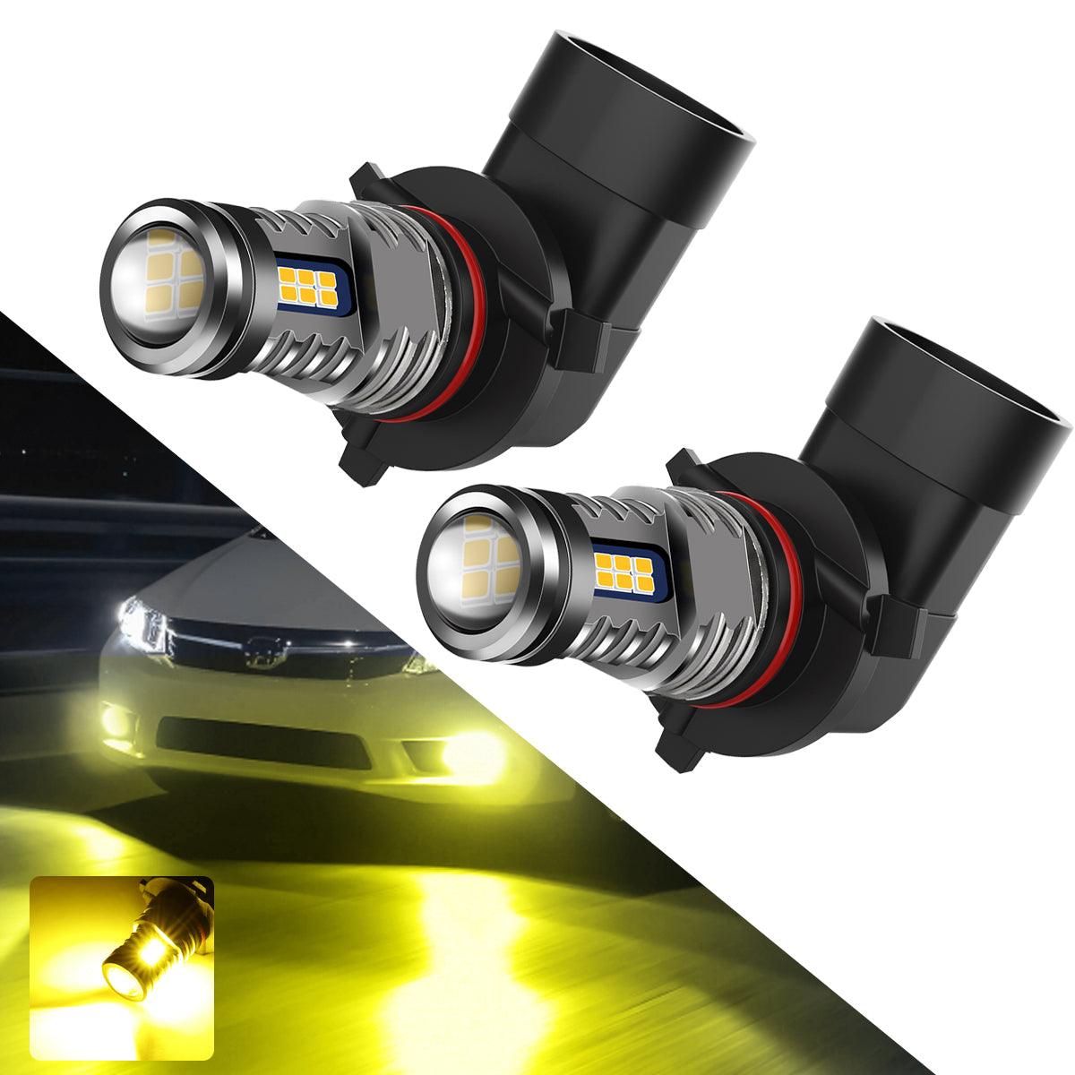 🔥(2pcs/set) Y2 Series 3-Sides Cool White/Yellow LED Fog Light/DRL