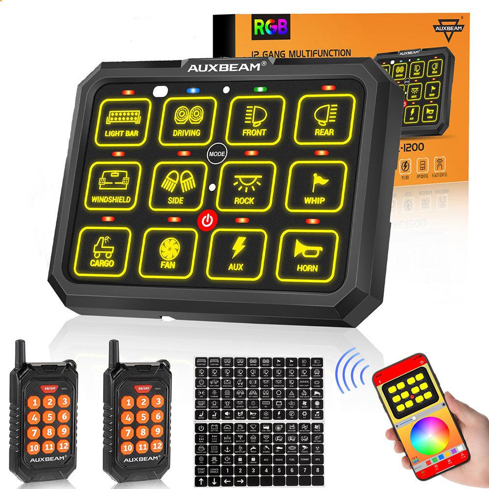 AC-1200 RGB Switch Panel with APP&amp;Remote Control, Toggle/Momentary/Pulsed Mode Supported(One-Sided Outlet) 