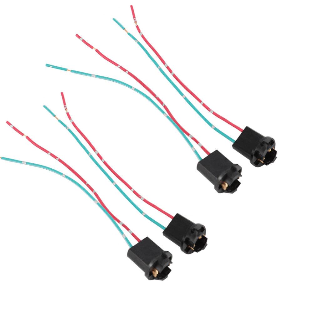 2PCS T10/168/194/2825/W5W Wiring Harness Sockets Compatible With LED Bulbs, Parking Lights, License Plate Lights