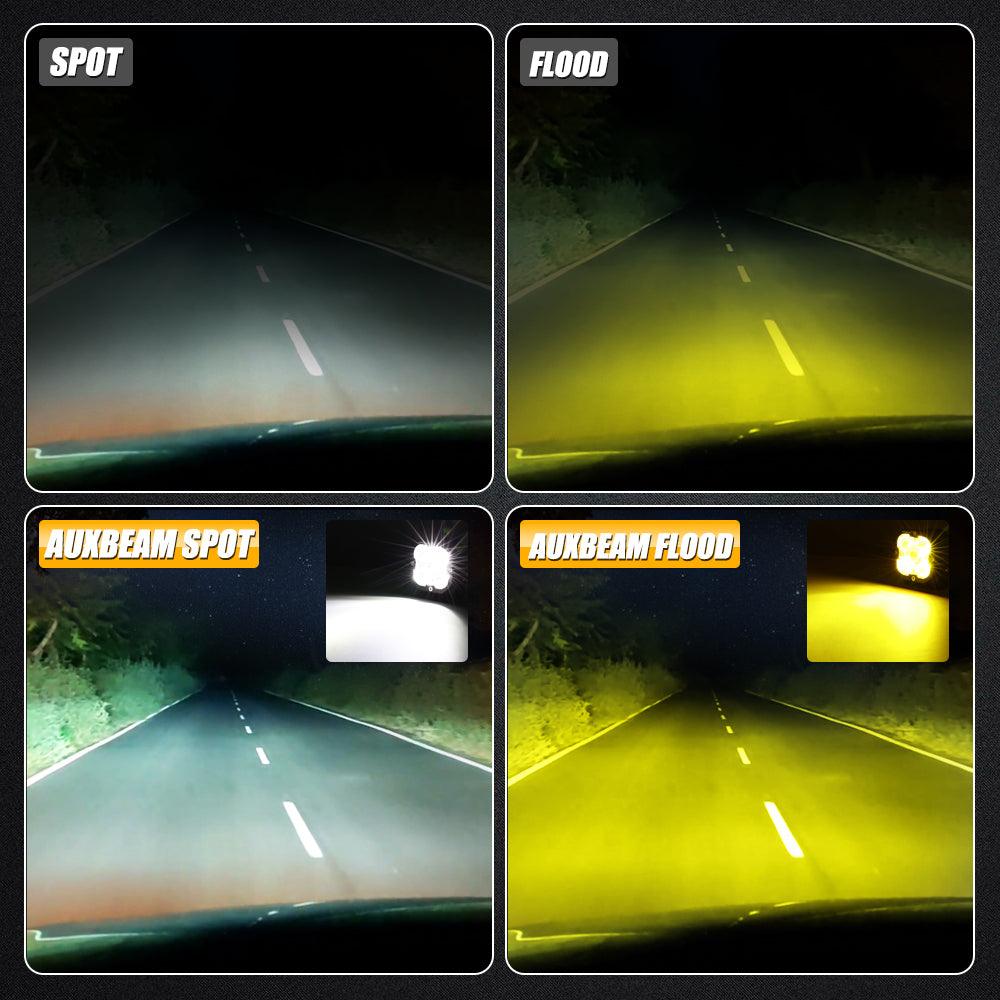 3 Inch 80W 9600LM LED Pods Lights White&Amber for FORD - Auxbeam  – éclairage LED auto