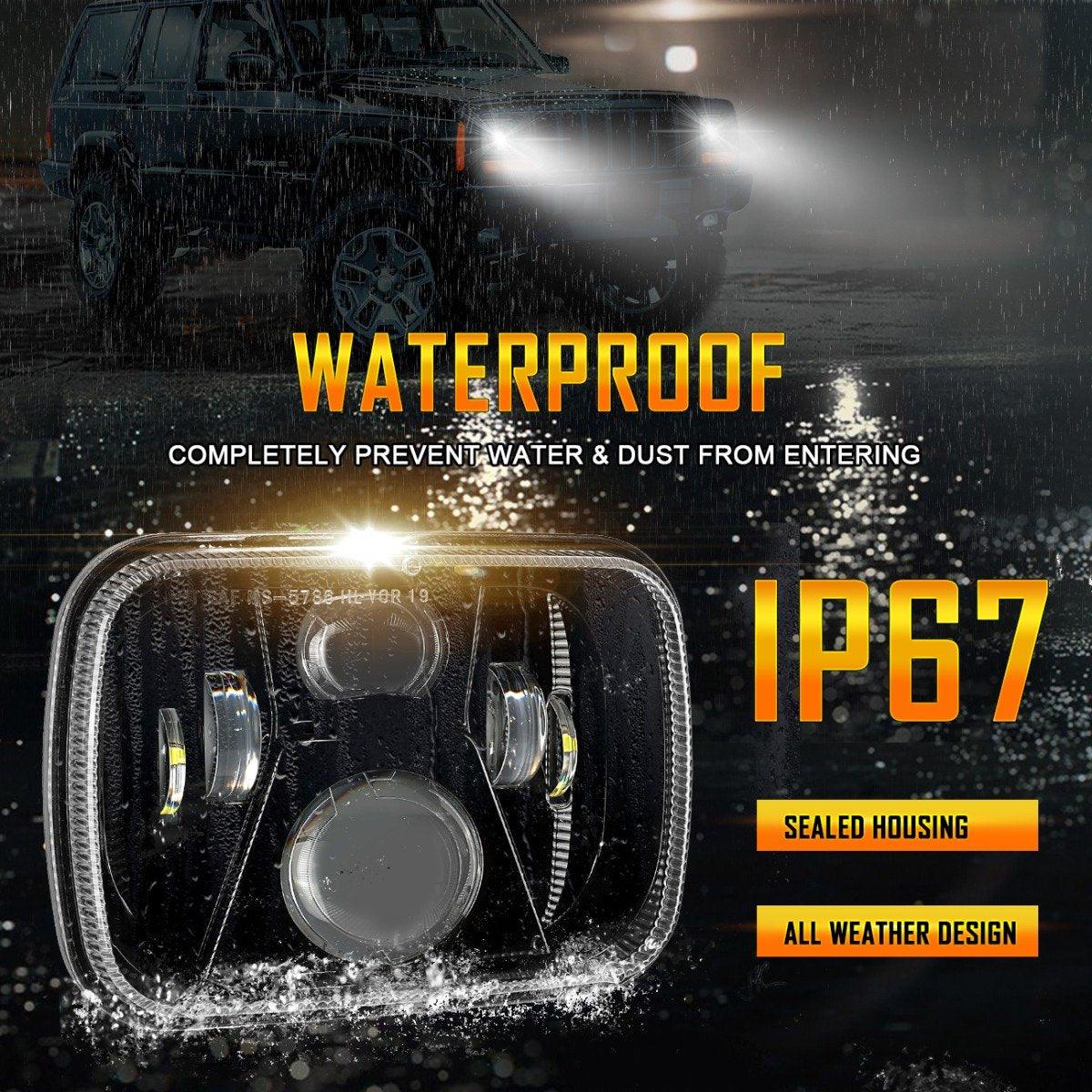 (2pcs/set) 110W 7x6 LED light Headlights for GMC