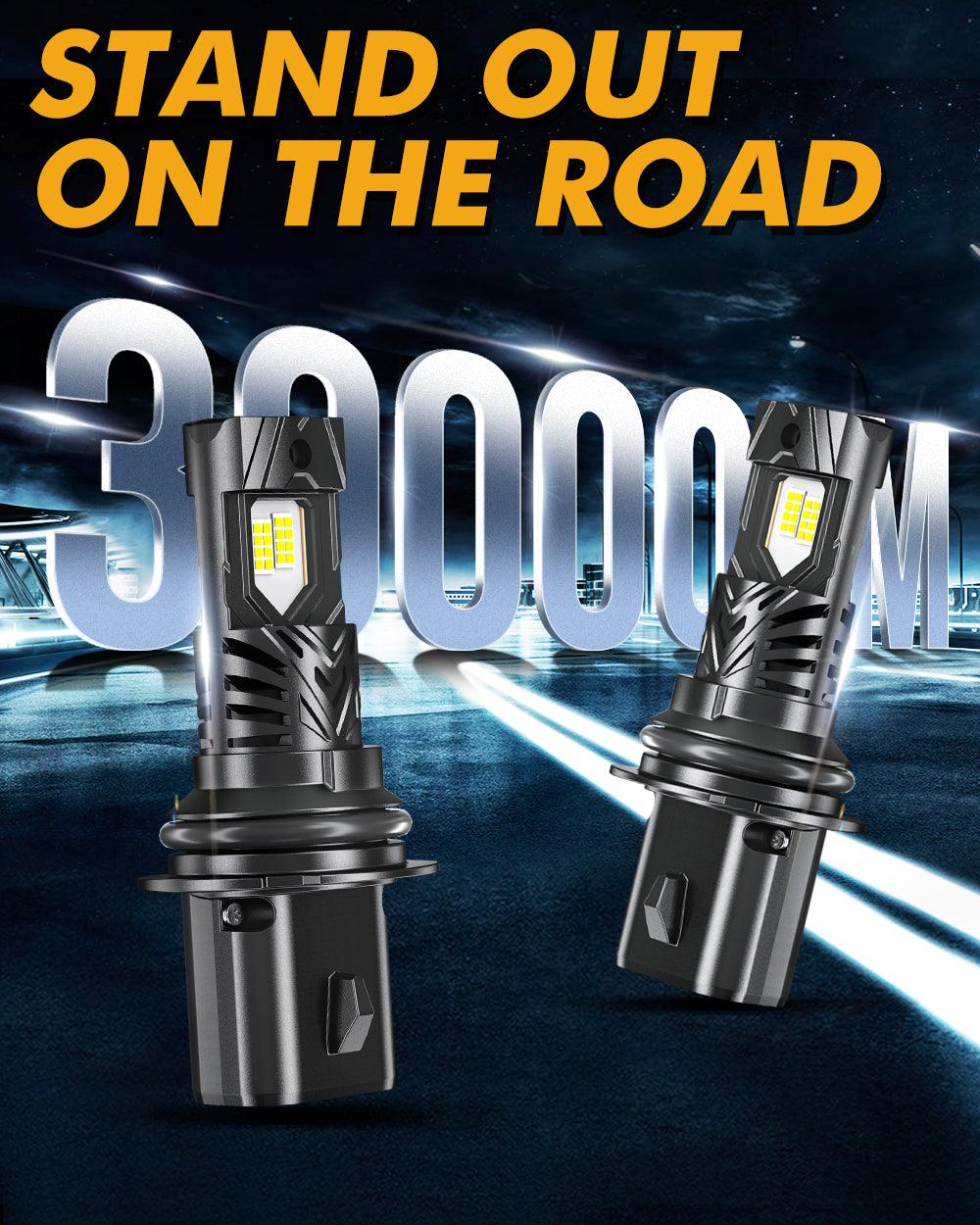 🆕9004/HB1 LED Headlight Bulbs Q40 Series Ultra-High Brightness 120W 30000LM 6500K Cool White | 2 Bulbs - Auxbeam  – éclairage LED auto