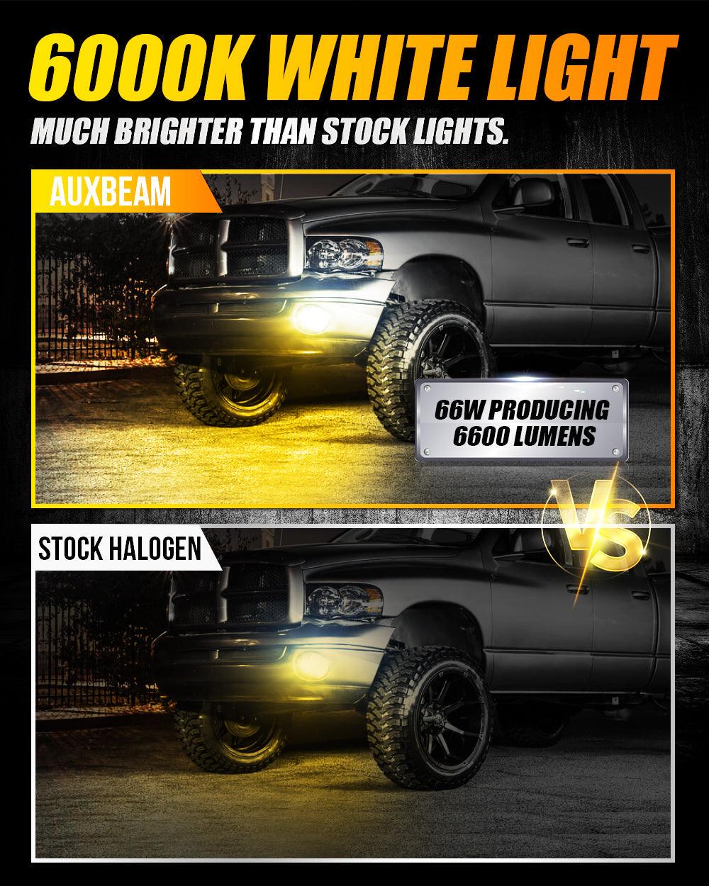 (2pcs/set) LED Fog Light Assembly w/ DRL+ Turn Signal Light for Dodge Ram 1500 2002-2008, Dodge Ram 2500/3500 2003-2009(Chrome) 