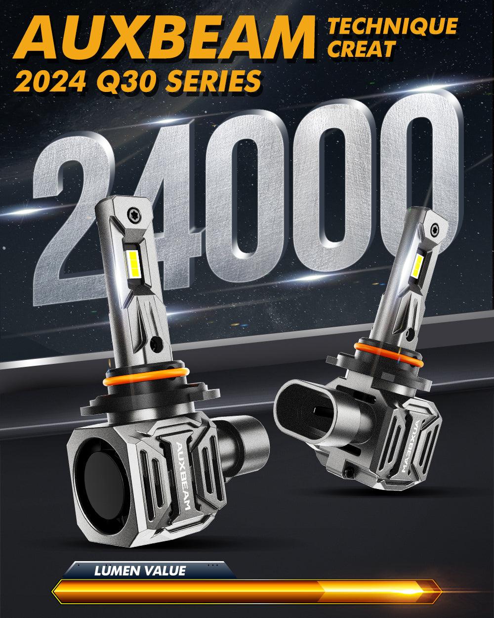 9005+H11 LED Headlight Bulbs Q30 Series Brightest Wireless 110W 24000LM 6500K Cool White | 4 Bulbs - Auxbeam  – éclairage LED auto