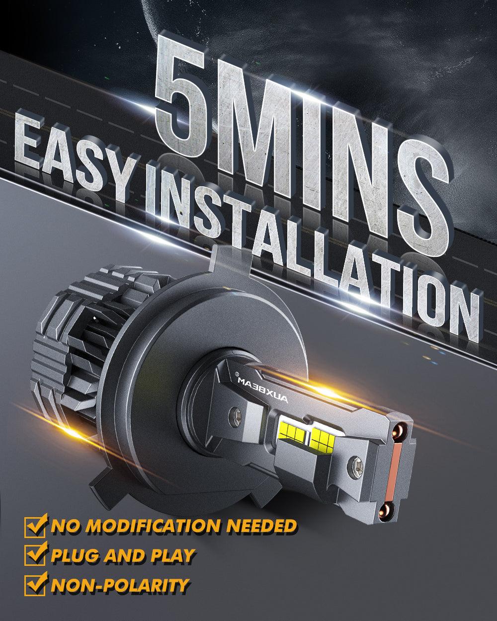 H4 LED Headlight Bulbs 110W 24000LM F22 Series High Brightness 6500K Cool White | 2 Bulbs - Auxbeam  – éclairage LED auto