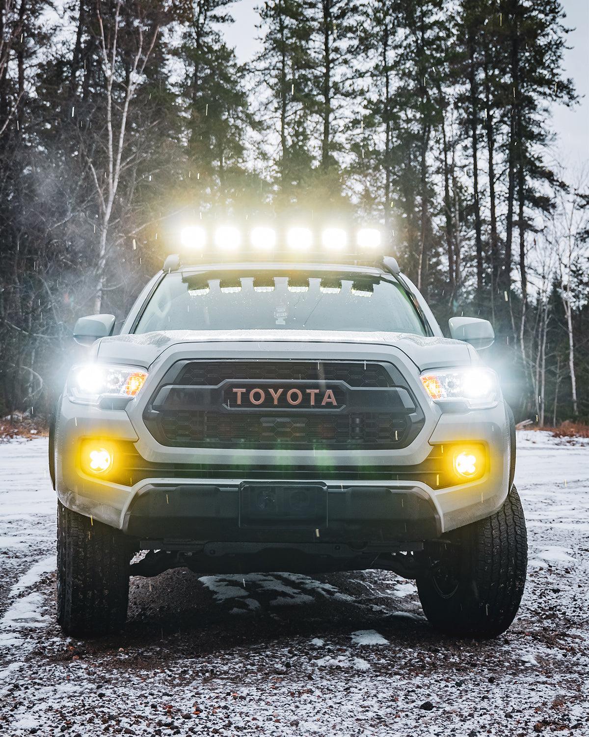 V-MAX Series | 4 Inch 92W 8960LM Combo Beam Side Shooter LED Square Pod Lights with Amber DRL - Auxbeam  – éclairage LED auto