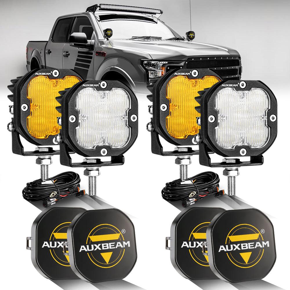 3 Inch 80W 9600LM LED Pods Lights White&Amber for FORD - Auxbeam  – éclairage LED auto