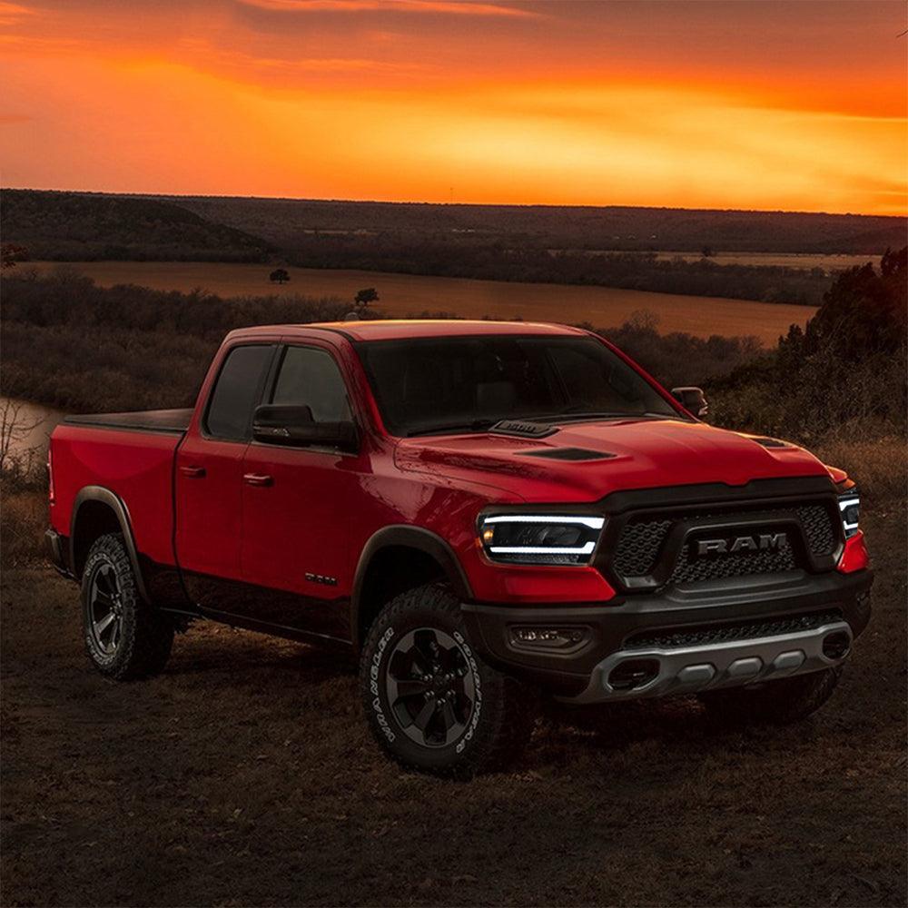 LED Headlight Assembly Reflection Bowl Chrome For 2019-2023 Dodge Ram 1500 5th Gen(DT)