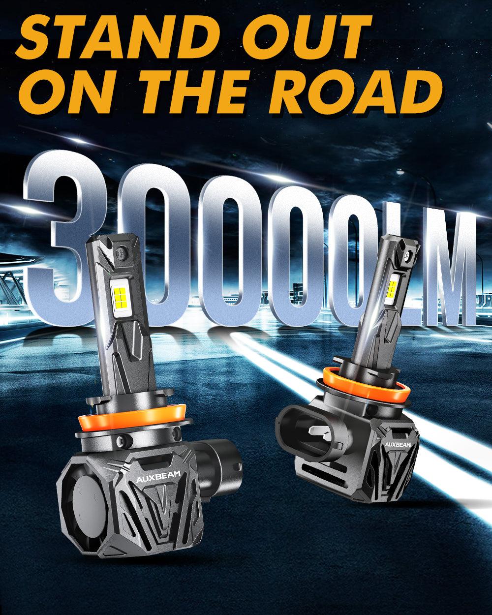 🆕Ultra-High Brightness Q40 Series 30000LM 120W LED Headlight Bulbs 6500K Cool White - Auxbeam  – éclairage LED auto