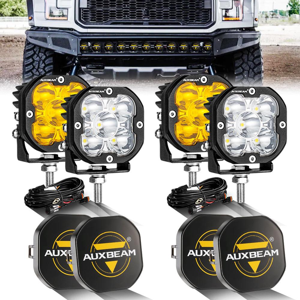 3 Inch 80W 9600LM LED Pods Lights White&Amber for FORD - Auxbeam  – éclairage LED auto