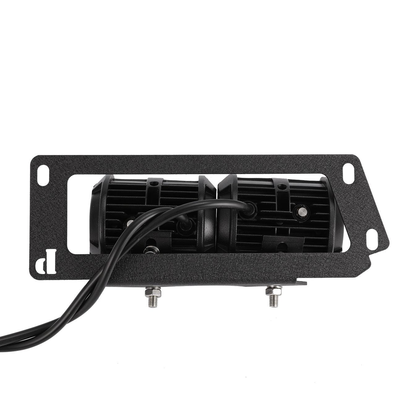 مصابيح LED مقاس 3 بوصات مع أغطية كهرمانية إضافية ومصابيح ضباب مزدوجة وحامل مخفي للصدمات لسيارة دودج رام 2500 3500 2010-2017