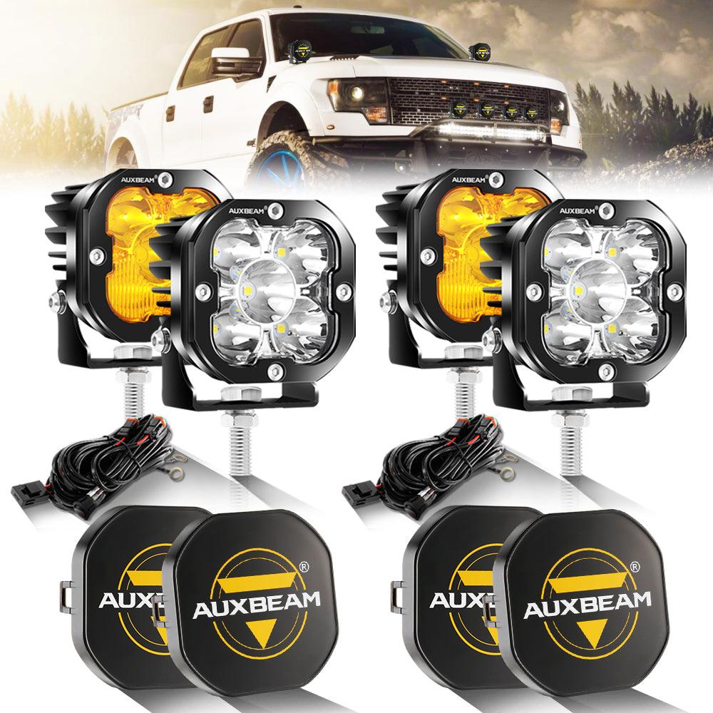 3 Inch 80W 9600LM LED Pods Lights White&Amber for FORD - Auxbeam  – éclairage LED auto