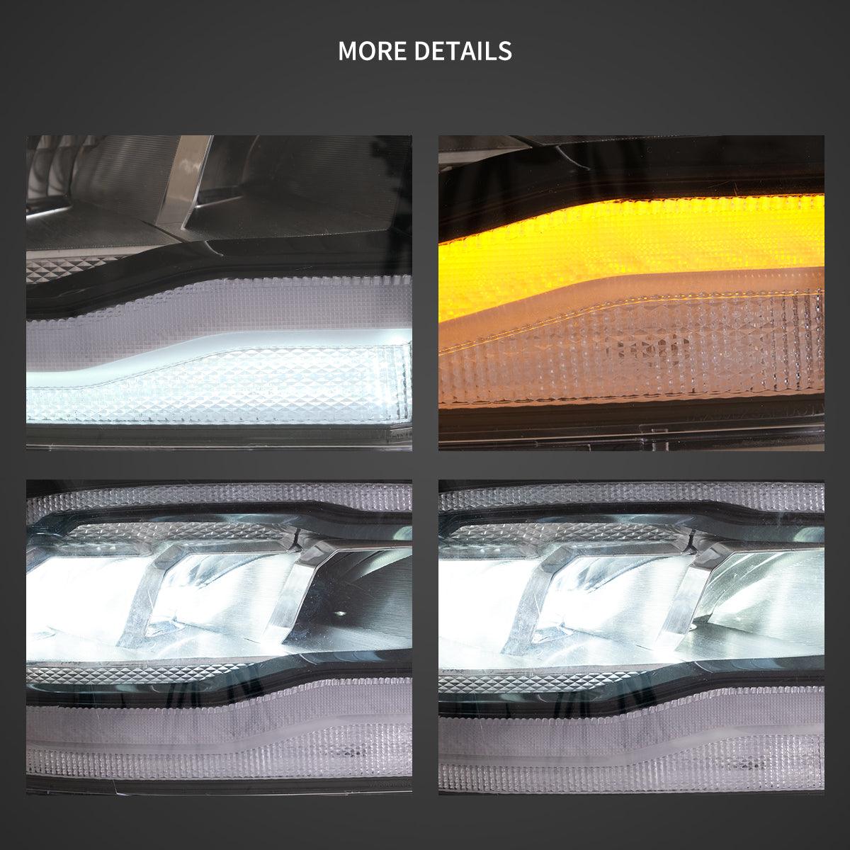 وعاء عاكس لتجميع المصابيح الأمامية LED لسيارة دودج رام الجيل الرابع 1500 و2500 و3500 موديلات 2009-2018