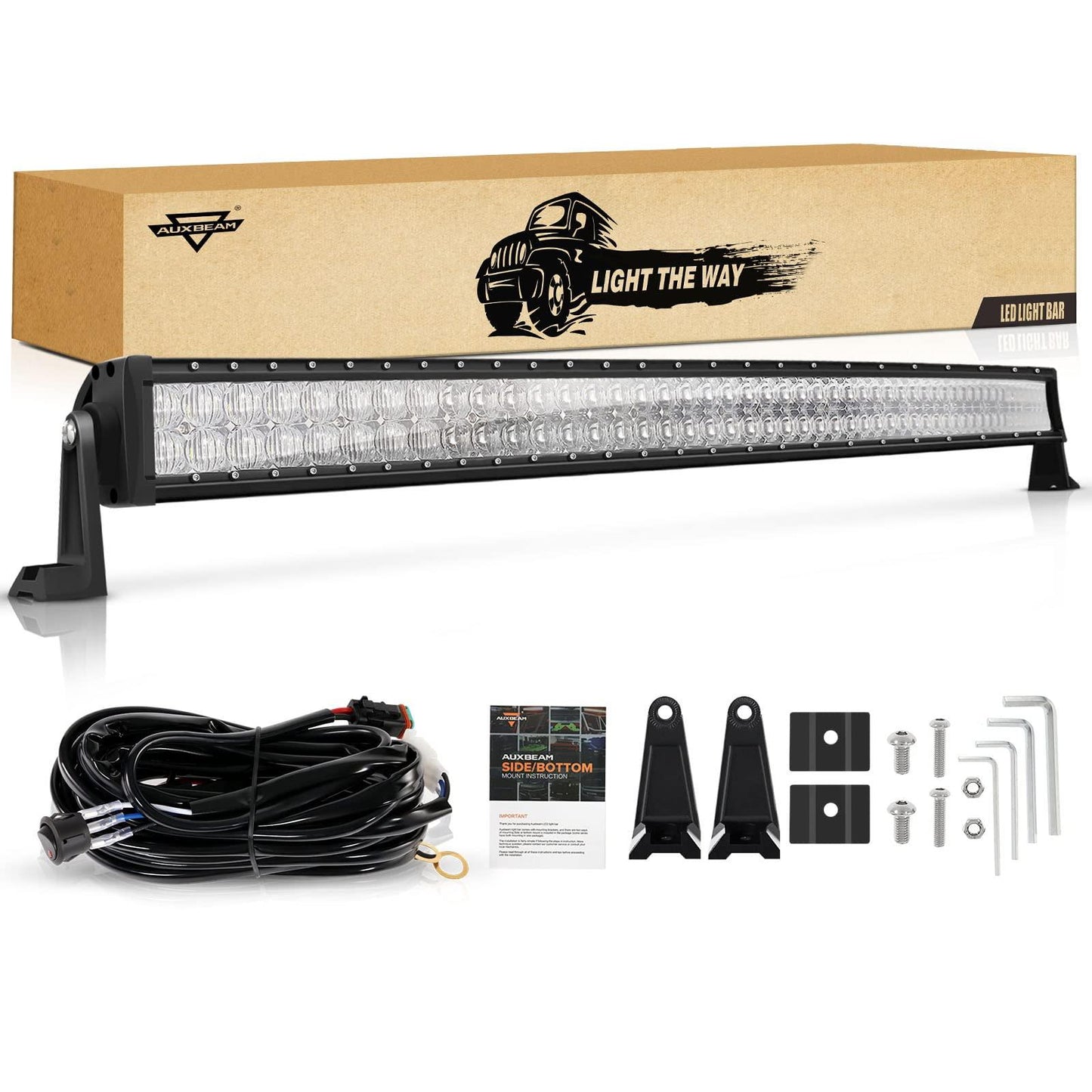 5D Series 50 Inch Combo Beam Dual Row Curved Off Road LED Light Bar