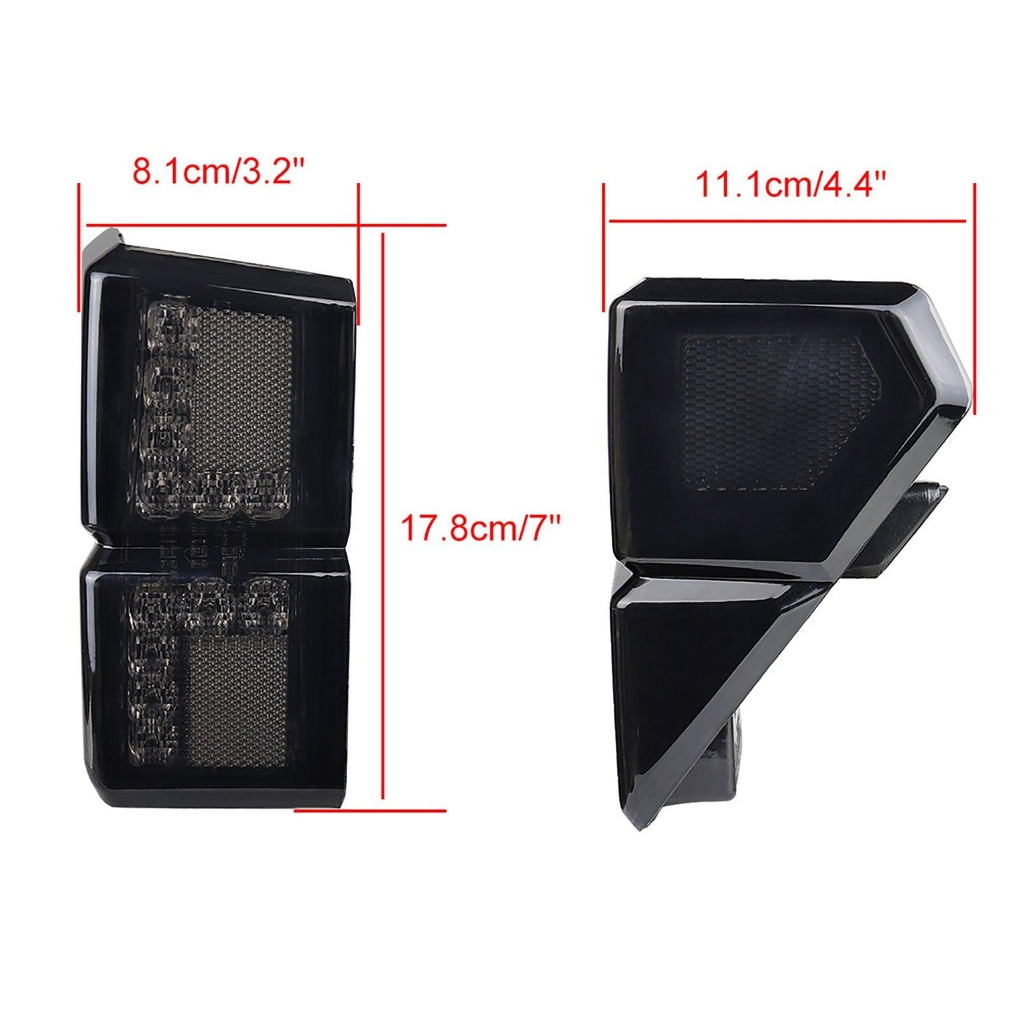 (قطعتان/مجموعة) مصابيح خلفية LED مدخنة لسيارة Polaris Ranger 1000