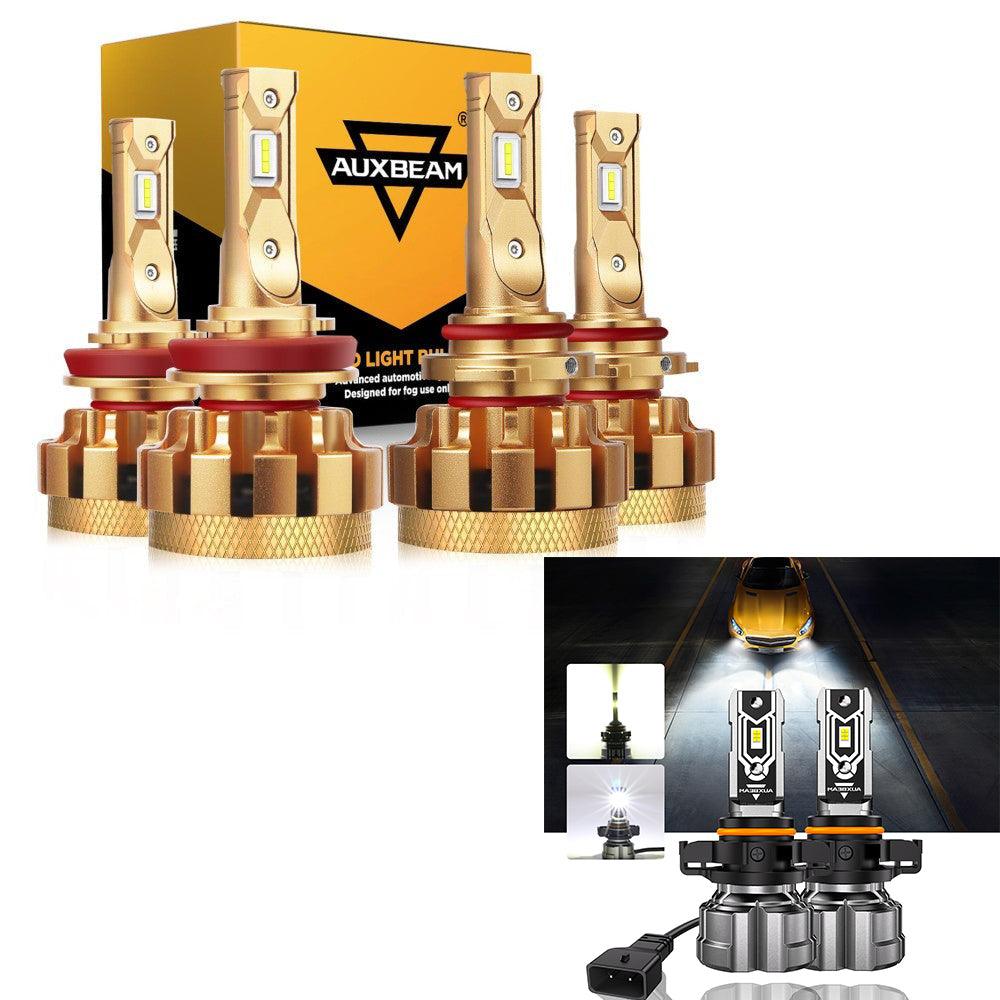 For 2007 Chevrolet Silverado 3500 F-16 Plus Series Built-in Canbus Automotive Grade 14000LM LED Light Bulbs High Low Beam Bundle - Auxbeam  – éclairage LED auto