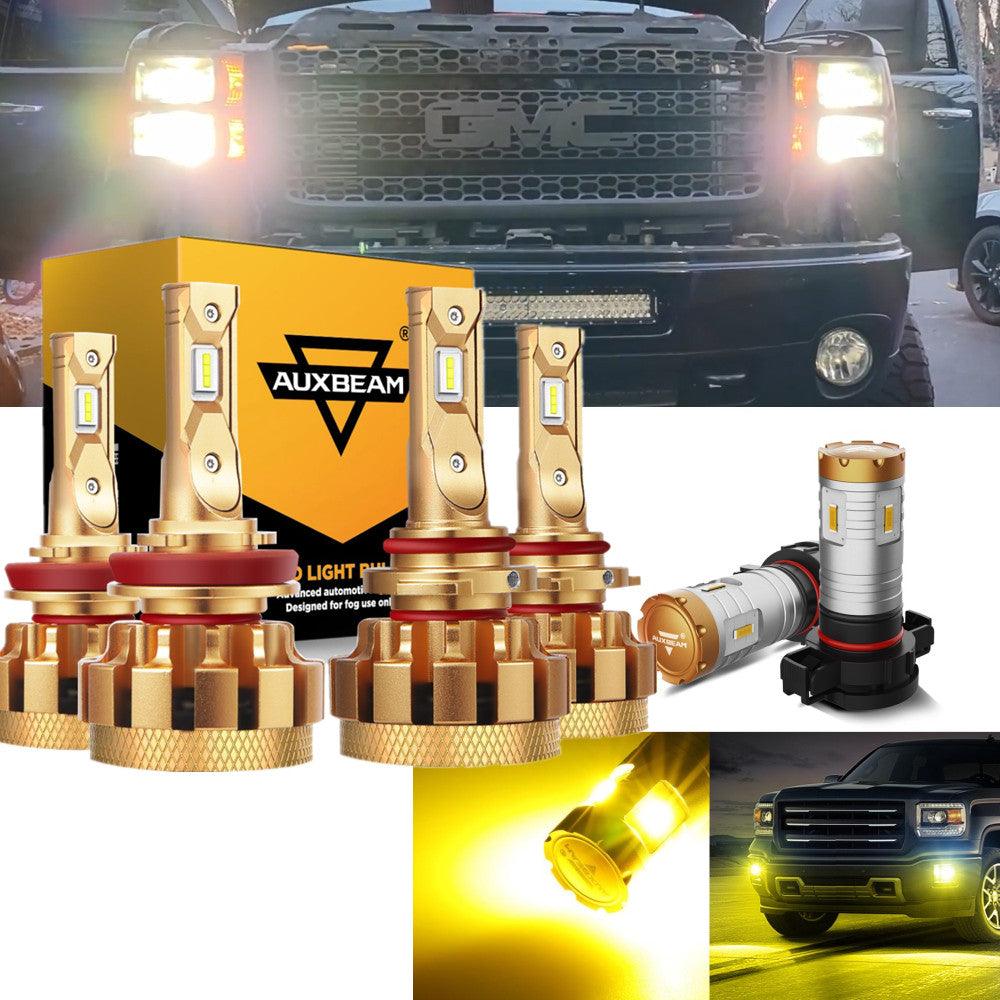 🔥For 2007-2014 GMC Sierra 2500 HD F-16 Plus Series Built-in Canbus Automotive Grade 14000LM LED Light Bulbs High Low Beam Bundle - Auxbeam  – éclairage LED auto