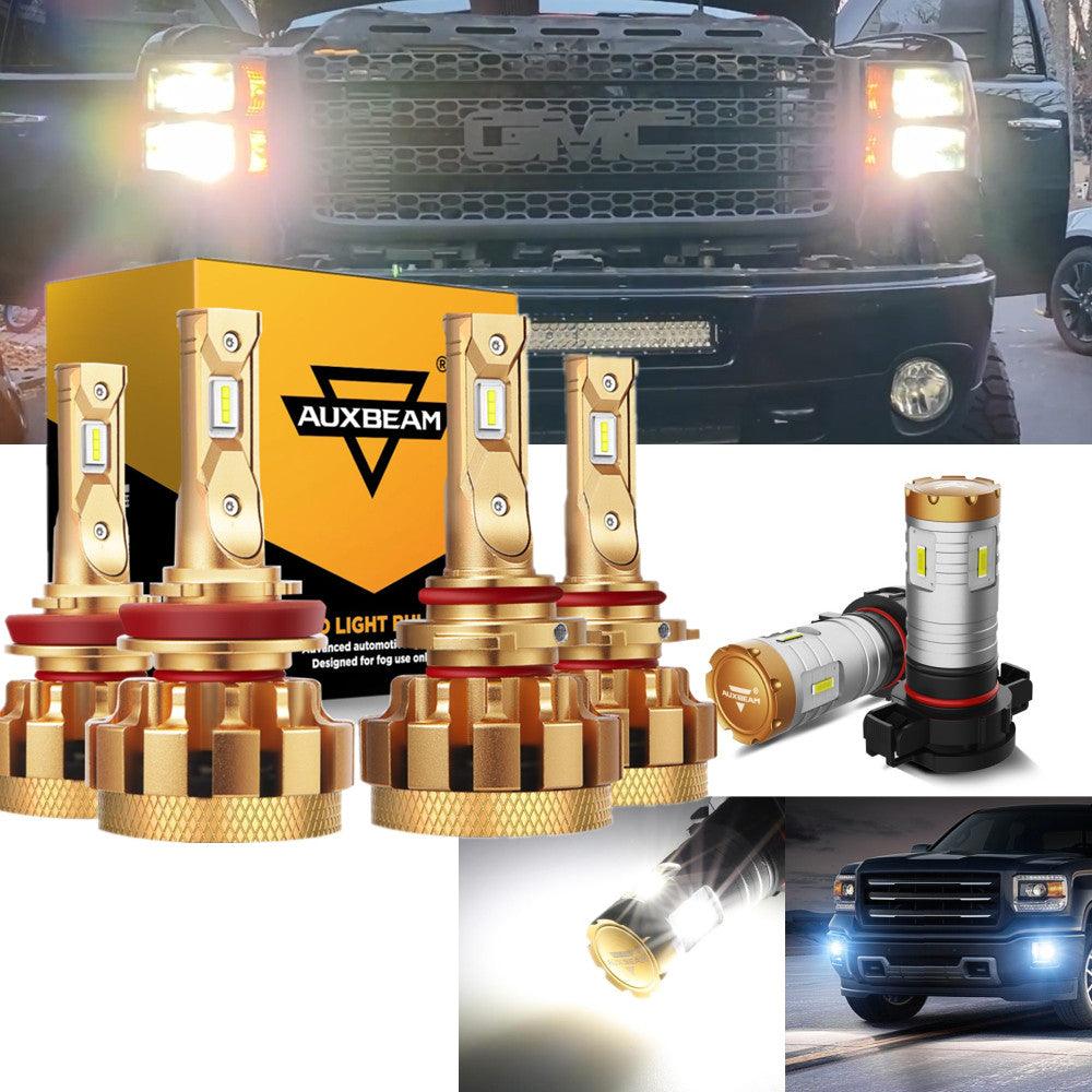 🔥For 2007-2014 GMC Sierra 2500 HD F-16 Plus Series Built-in Canbus Automotive Grade 14000LM LED Light Bulbs High Low Beam Bundle - Auxbeam  – éclairage LED auto