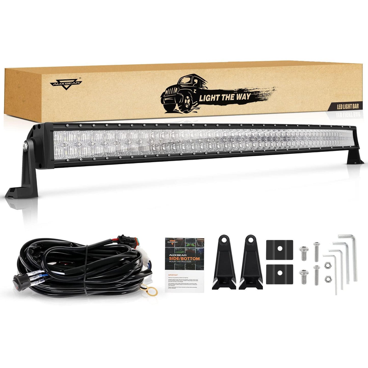 5D Series 52 Inch Combo Beam Dual Row Curved Off Road LED Light Bar