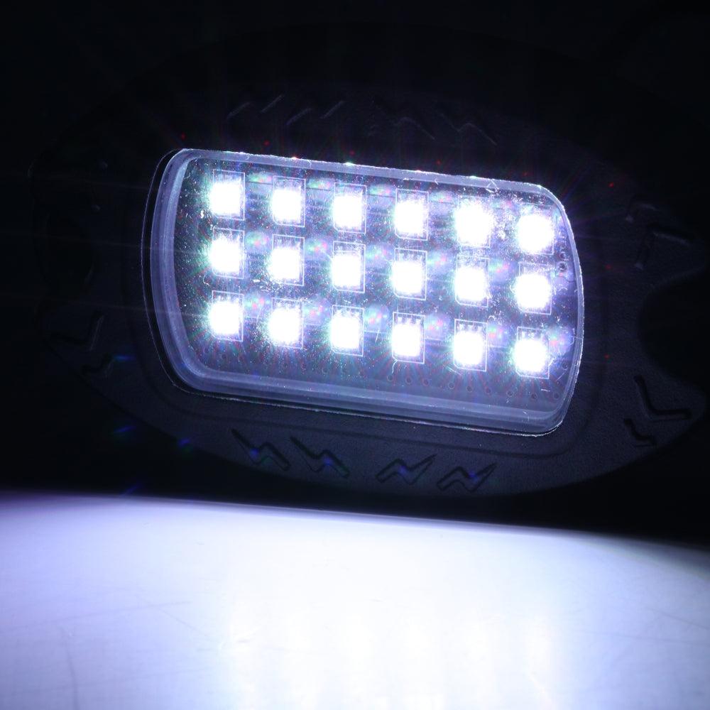 مجموعة مصابيح LED RGB Rock مع تطبيق Bluetooth وجهاز تحكم عن بعد لاسلكي، مصابيح نيون متعددة الألوان مع وظيفة ضوء الفرامل لـ ATV UTV