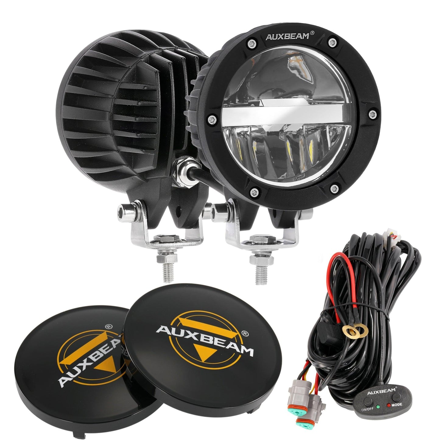 C4 Series | 4 Inch 100W Round Offroad LED Driving Lights Combo Beam - Auxbeam  – éclairage LED auto