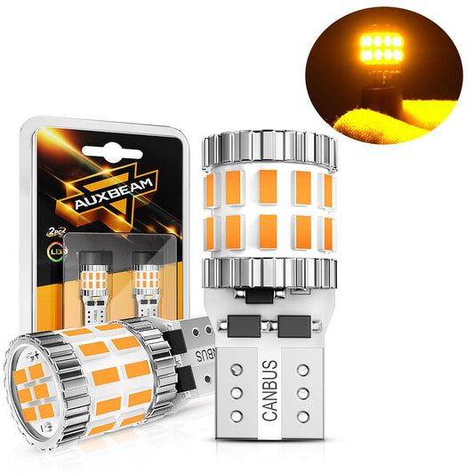 168 2825 W5W T10 LED License Plate/Side Marker/Interior Light Bulbs 3W 400% Brighter Canbus Error Free Amber B1 Series | 2 bulbs 
