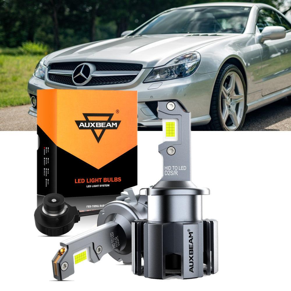 For 2007-2008 Mercedes-Benz SL550 with HID headlamps LED Light Bulbs High Low Beam Bundle - Auxbeam  – éclairage LED auto