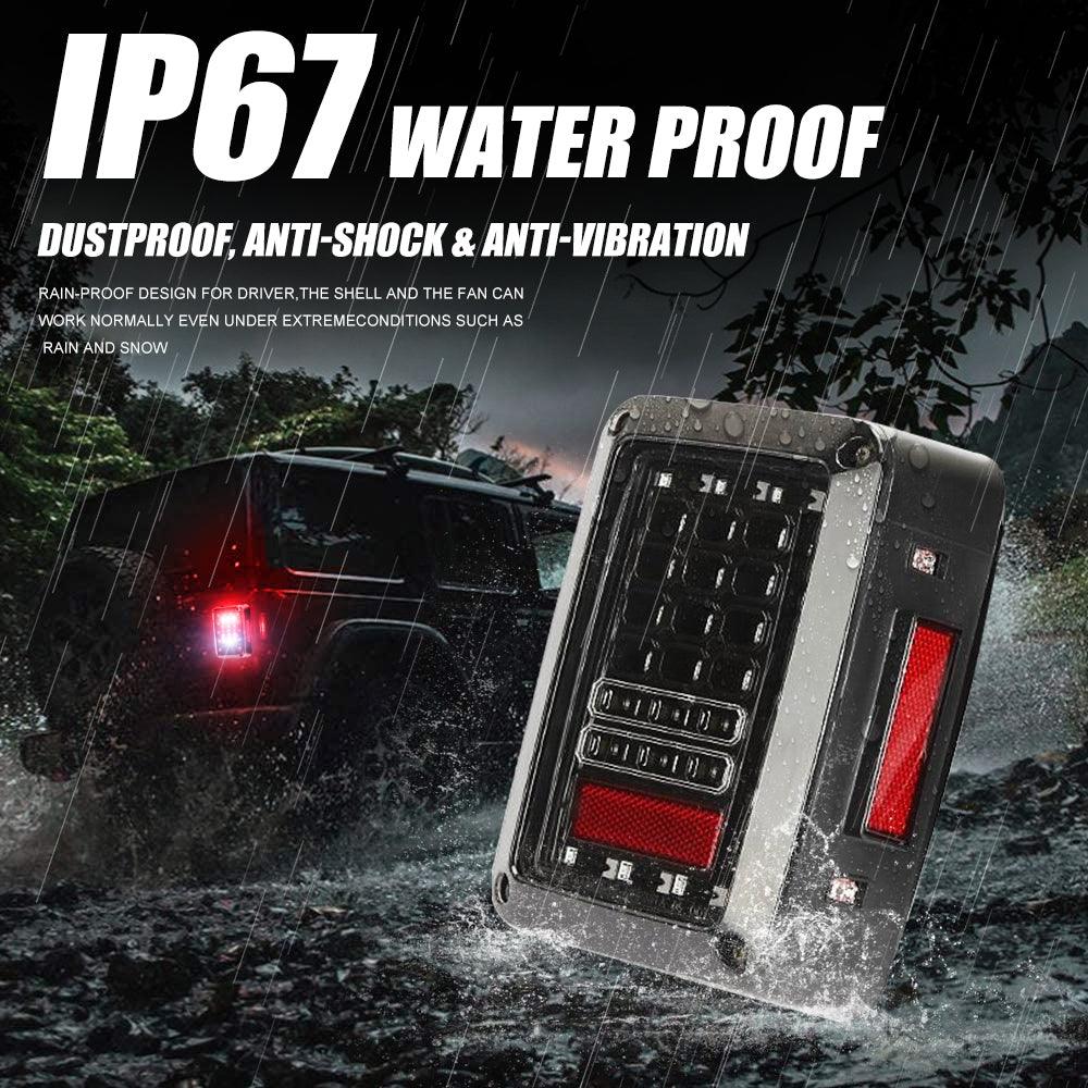 Feux Arrière LED Pour Jeep Wrangler JK 2007-2017 Version Américaine