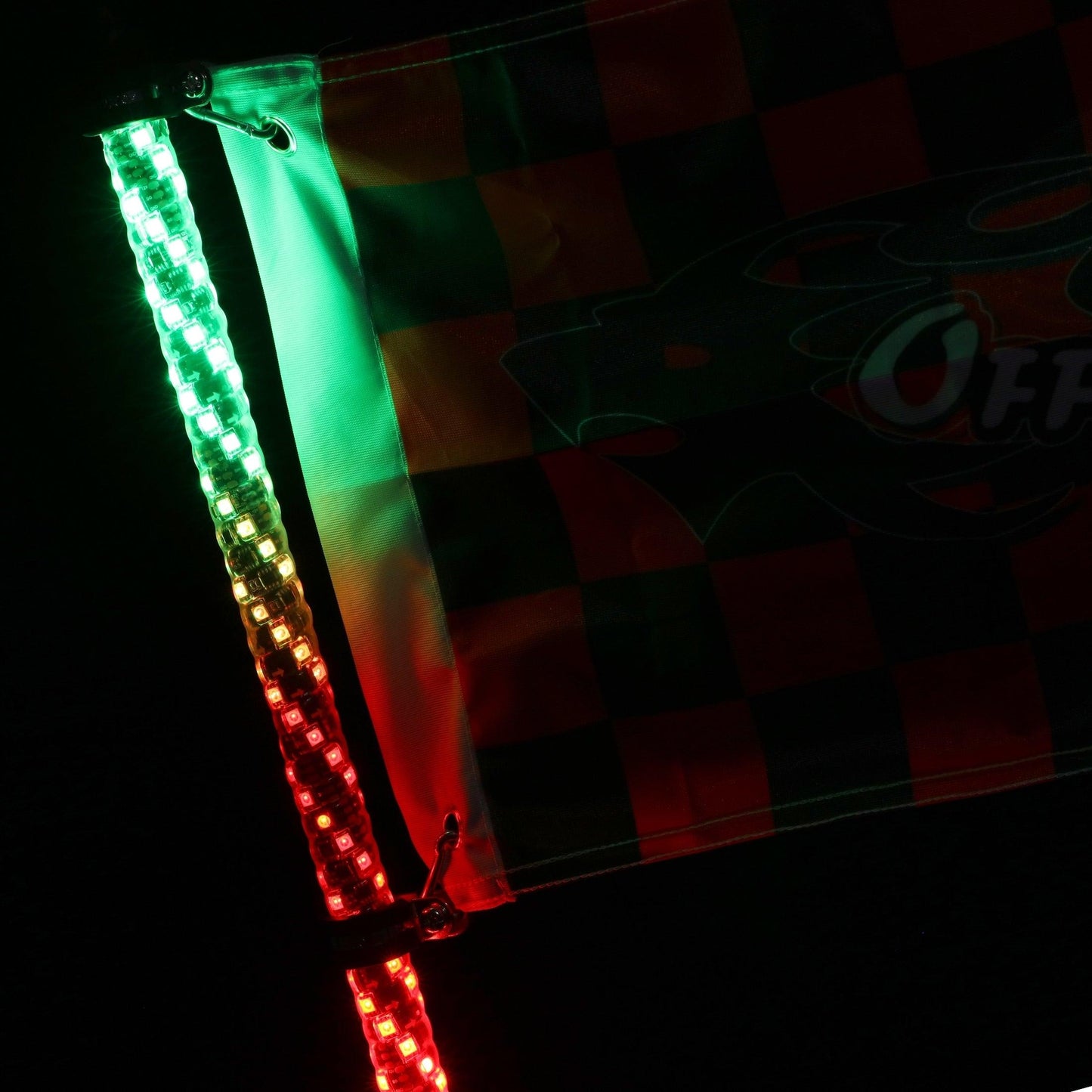 3FT/4FT RGB LED Whip Light with Remote Control+Whip Light Mounting Brackets for UTV, ATV, Off-Road Vehicle