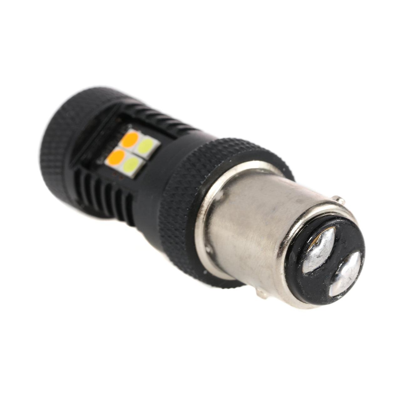 1157 BAY15D LED Front Turn Signal & DRL Light Bulbs 300% High Brightness Dual Color Switchback White & Amber | 2 Bulbs