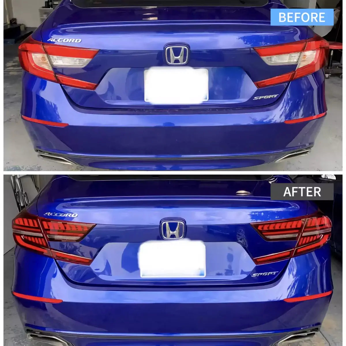 LED Tail Light Assembly With Full LED Dynamic Welcome Lighting For 2018-2022 Honda Accord 10th Gen
