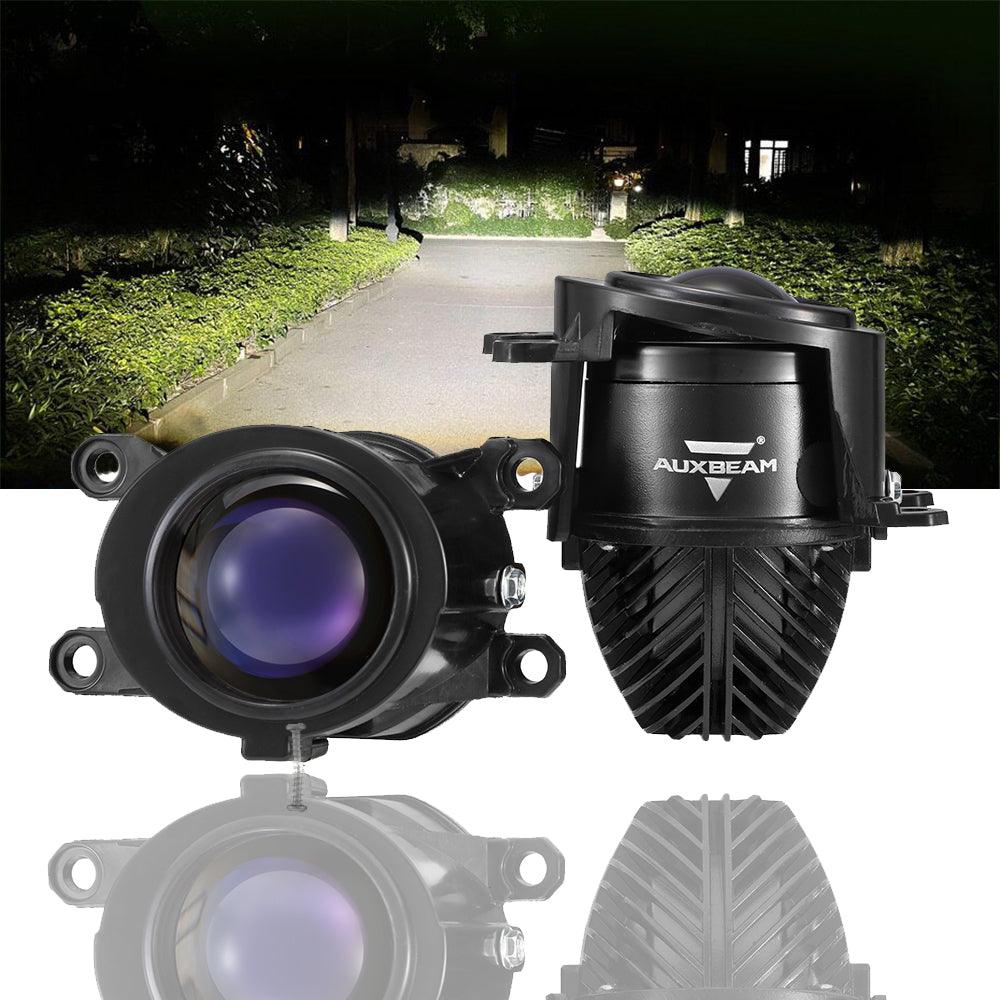 عدسة عرض LED ثنائية 70 واط، مقاس 2 بوصة، ضوء ضبابي، عدسة فيلم زرقاء 6000 كلفن، مناسبة لسيارات تويوتا/هوندا | قطعتان/مجموعة