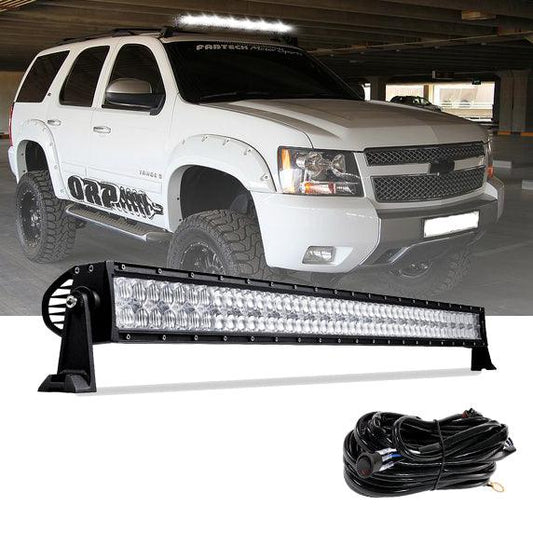 22 Inch-52 Inch 5D Series Straight/Curved Combo Beam Double Row LED Light Bar for Chevy Tahoe