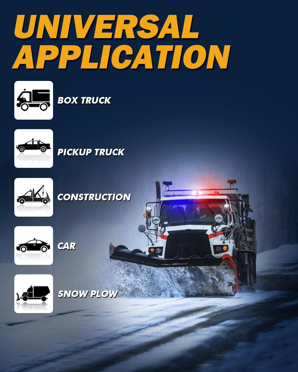 240 LED Emergency Warning Rotating Strobe Beacon Light with Magnetic Base for 12V Vehicle Cars Truck Snow Plow