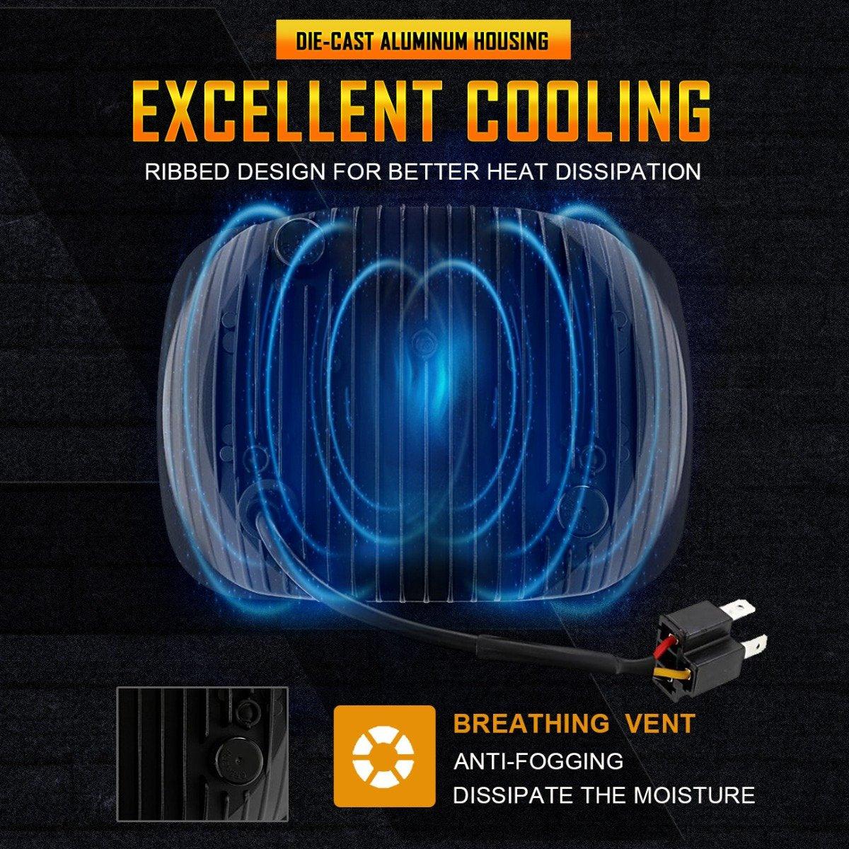 (2pcs/set) 110W 7x6 LED light Headlights for GMC