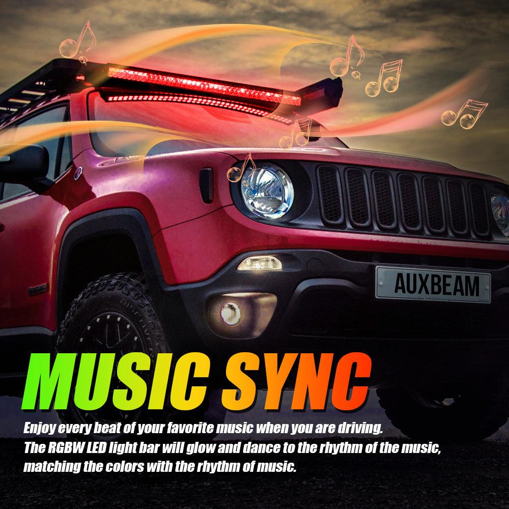 New 52 Inch V-PRO Series Curved RGBW Color Changing Off Road Led Light Bar for ATV UTV SIDE BY SIDES