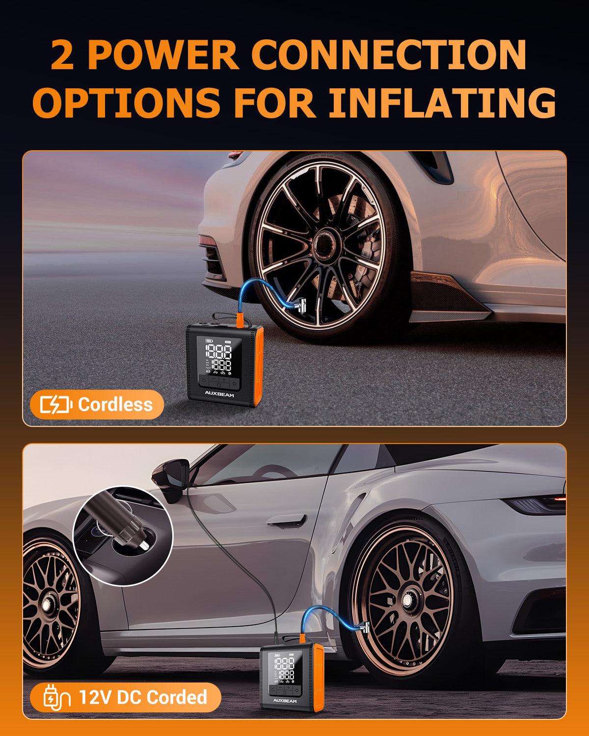 🆕Model-H4 PRO 19mm Cylinder Portable Car Tire Inflator Air Compressor Pump for Pickup Truck Car Motorcycle Bike Ball