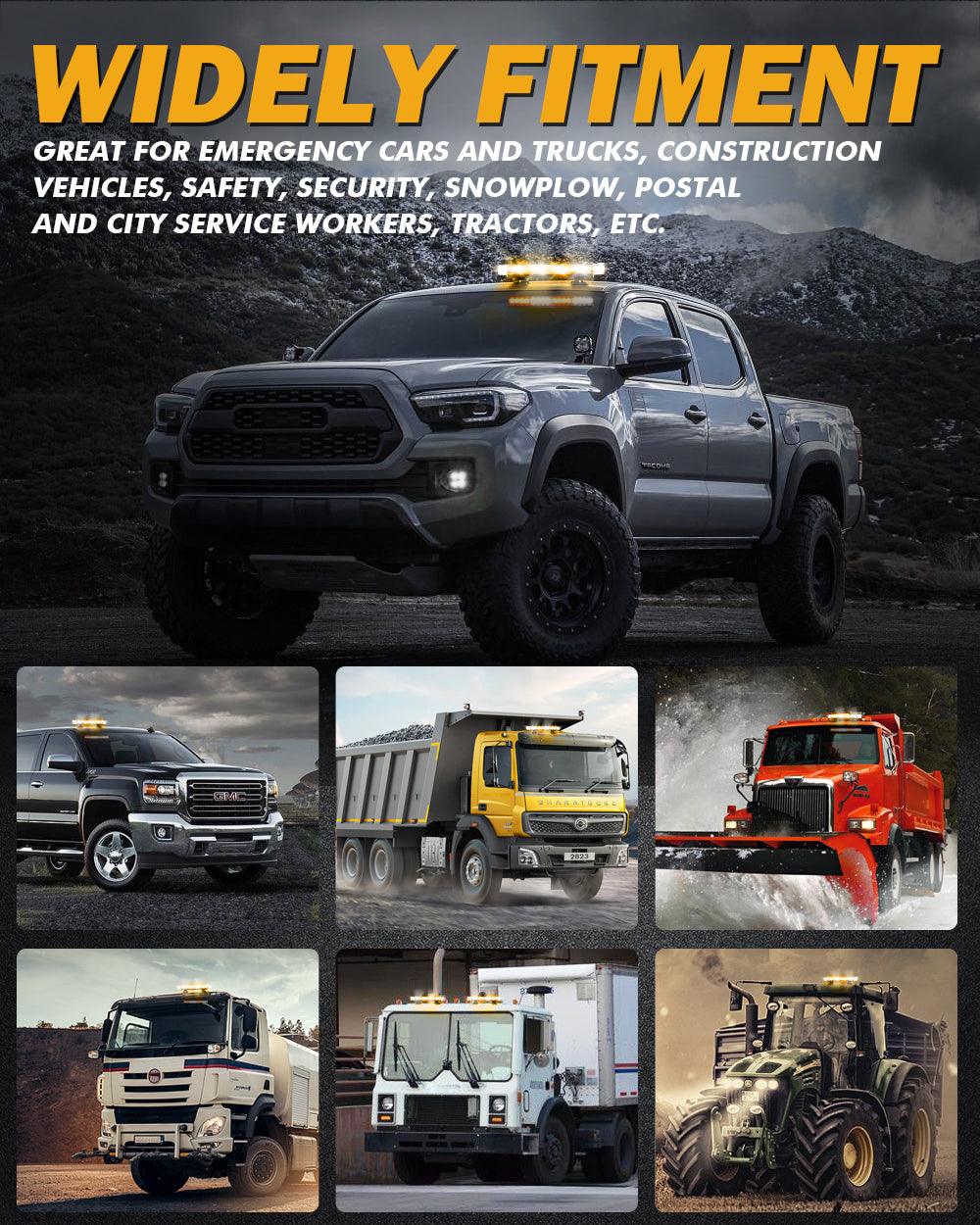 21.5" Rooftop Strobe Flashing Light Bar, 20 Flashing Modes Magnetic Mount Emergency Safety Warning Caution Beacon Lights