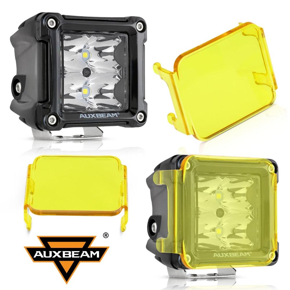 3" 40W LED Pods Light Spot/Flood Multicolor frame with wiring harness for JEEP - Auxbeam  – éclairage LED auto