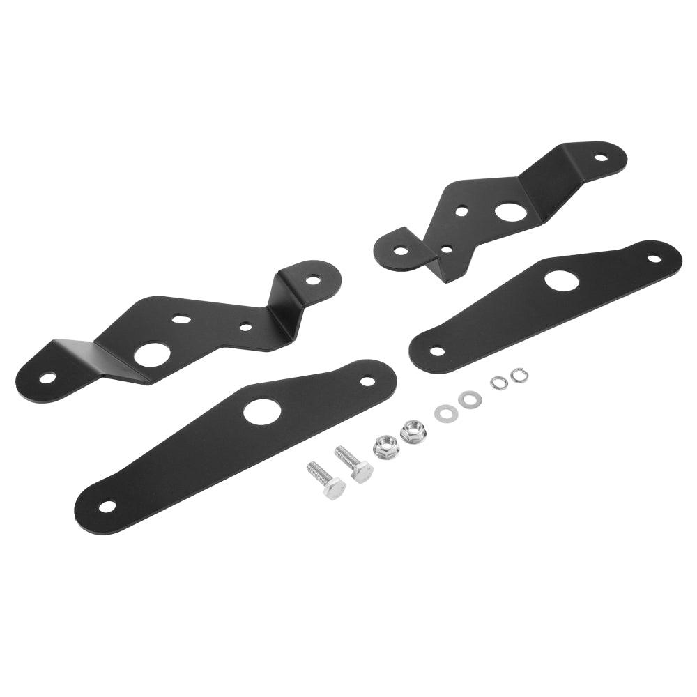 مصابيح عمل LED مقاس 4 بوصات و6 أوضاع باللونين الأبيض والأصفر مع حامل تثبيت مزدوج على العمود A لسيارة فورد برونكو 2/4 أبواب 2021 2022