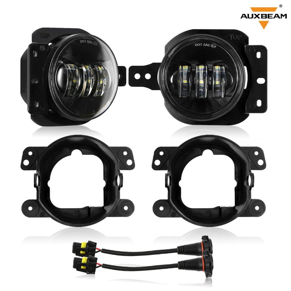 9'' Round 100W LED Headlights with DRL &amp; 4'' 30W LED Fog Lights for 2018-2022 Jeep Wrangler JL, 2019-2022 Gladiator JT