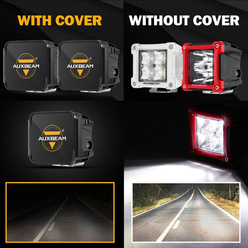 3 Inch LED Driving Light Black Cover Light Shield Cover - Auxbeam  – éclairage LED auto