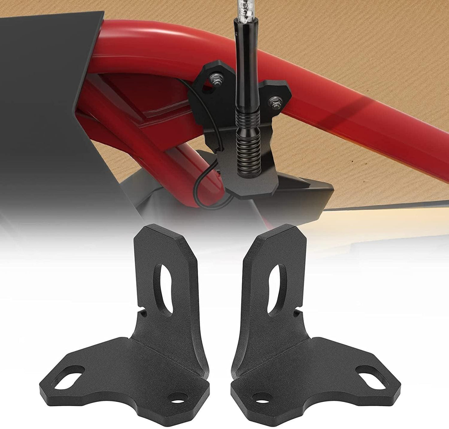 3FT/4FT LED RGB Whip Lights & Rear Pillar Flagpole Light Brackets Combo for Can-Am Maverick X3