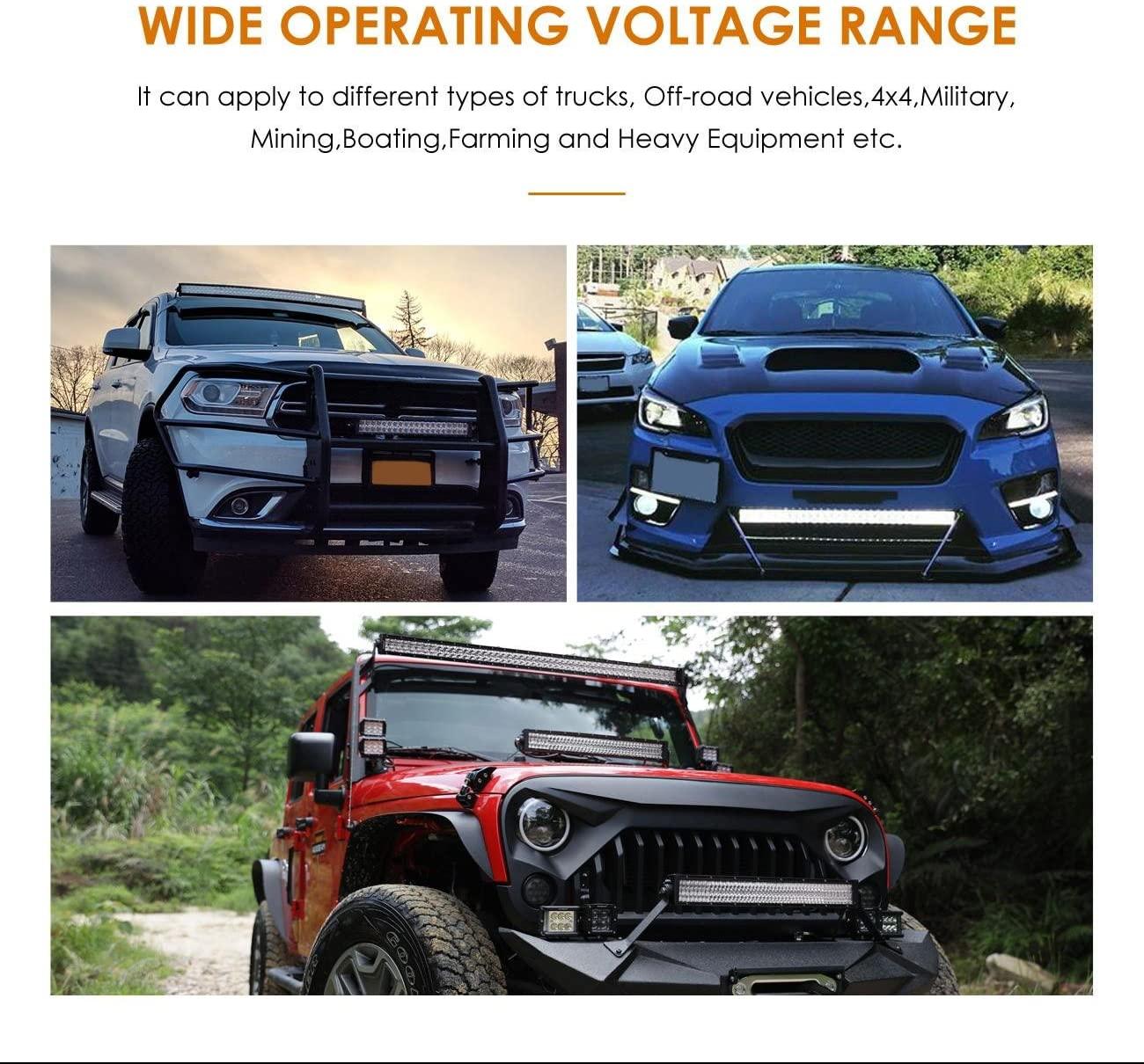 22 Inch-52 Inch 5D Series Straight/Curved Combo Beam Double Row LED Light Bar for Chevy Tahoe