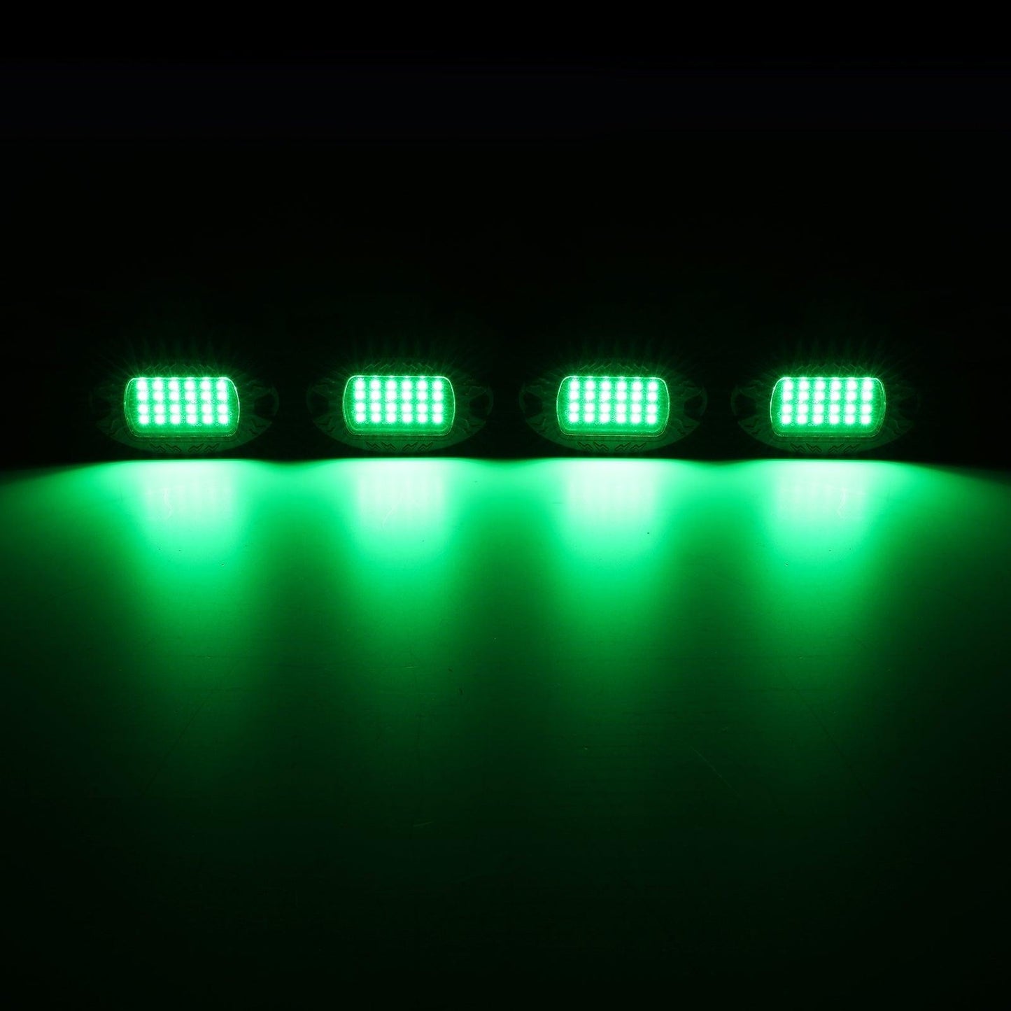 RGBW LED Rock Lights Kit with Bluetooth APP & Wireless Remote Control, Multicolor Neon Underglow Lights with Brake Light function for ATV UTV