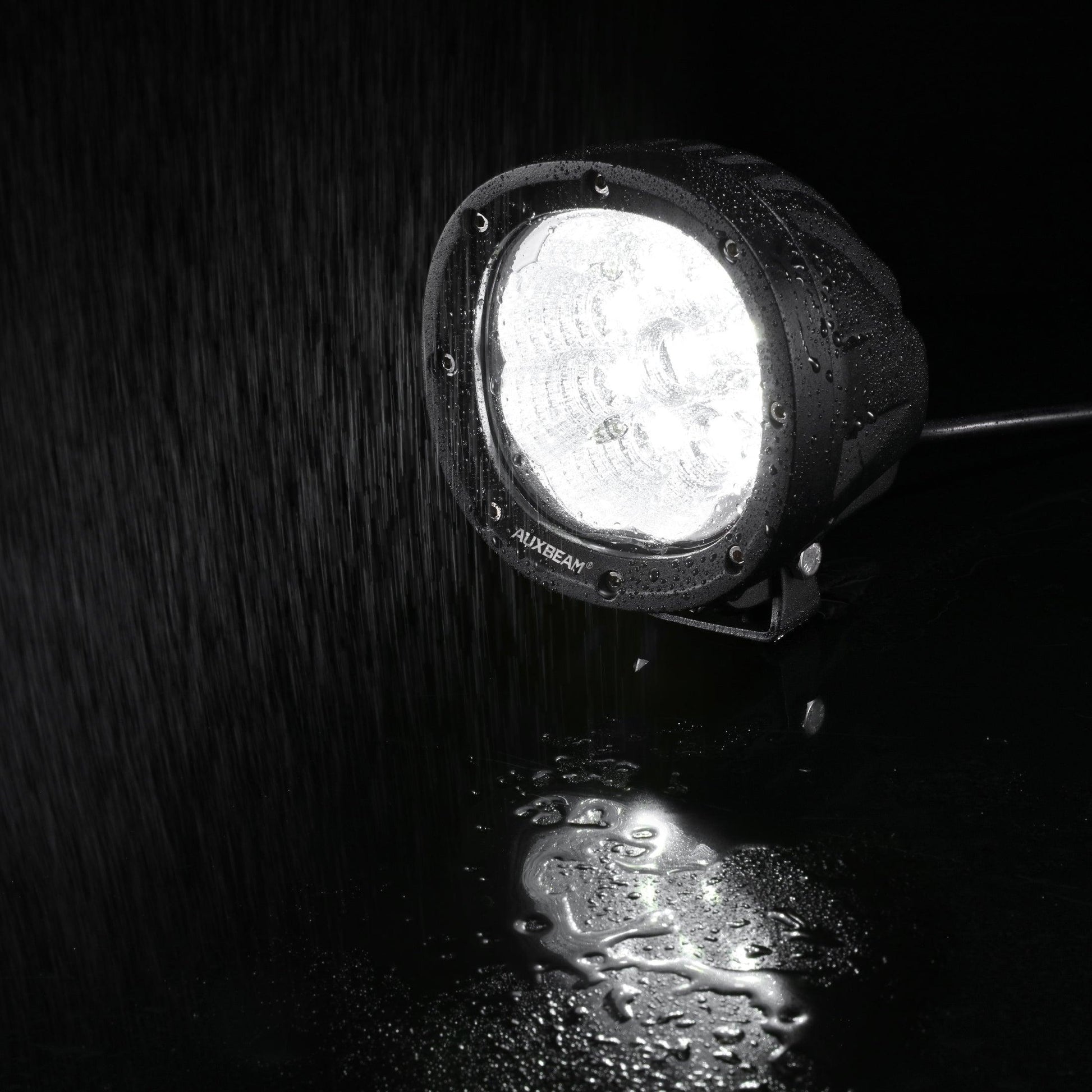 P4 Series | 4 Inch 90W 9000LM Round LED Driving Lights Flood White Pod Lights - Auxbeam  – éclairage LED auto