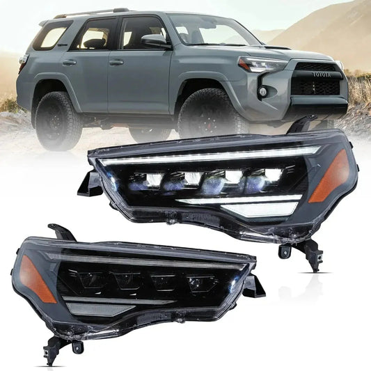 LED Headlight Assembly 4Pcs Projector Upgrade For 2014-2024 Toyota 4Runner