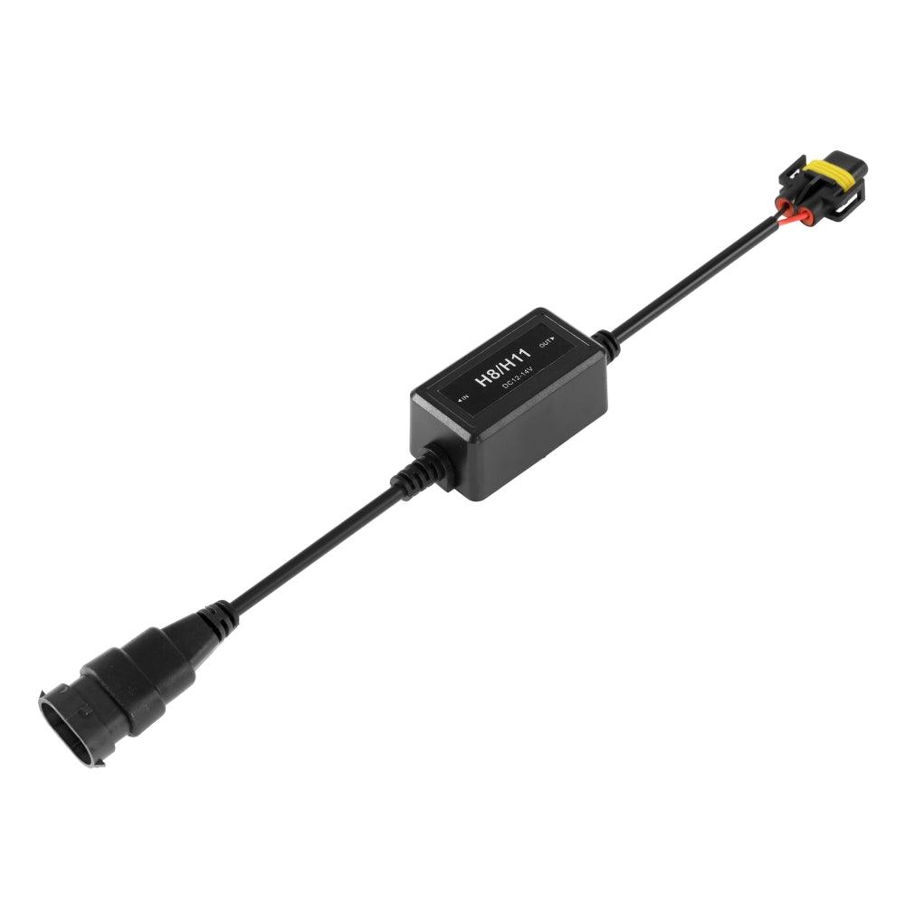 مصابيح أمامية LED مُحسّنة طراز H11/H9/H8 C10-MODEL مزودة بفك تشفير Canbus ومضاد للوميض ومضاد للوميض بدون تحذير ومجموعة تحويل مقاومة تسخير قطعتين/مجموعة