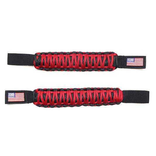 (2pcs/set) Universal Woven Embroidery American Flag Seat Backrest Handle fit for Jeep Wrangler CJ TJ JK JL