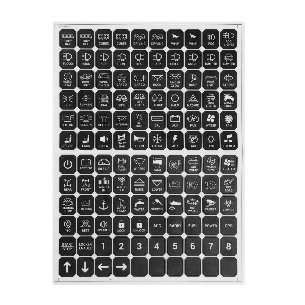 120 Universal Stickers for AC-1200/AR-600/RA80 XL/RB80 XL Switch Panel